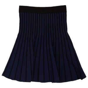 Maje Black and Navy Skater Skirt